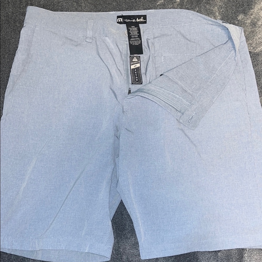 Travis Mathew “The Beck” Blue Flat Front Shorts